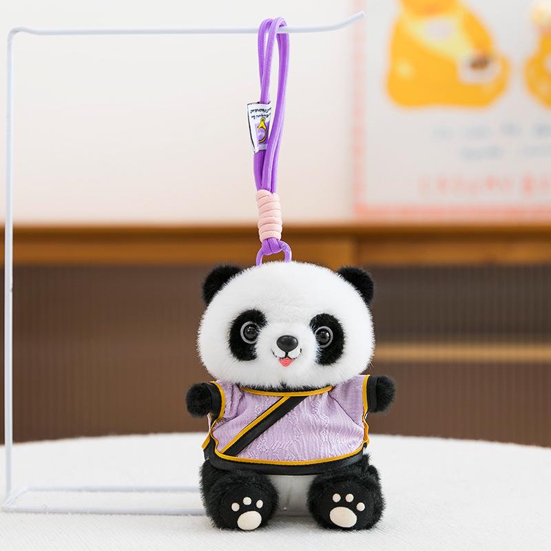 Chinese Style Cute Panda Pendant Plush Toy with Logo