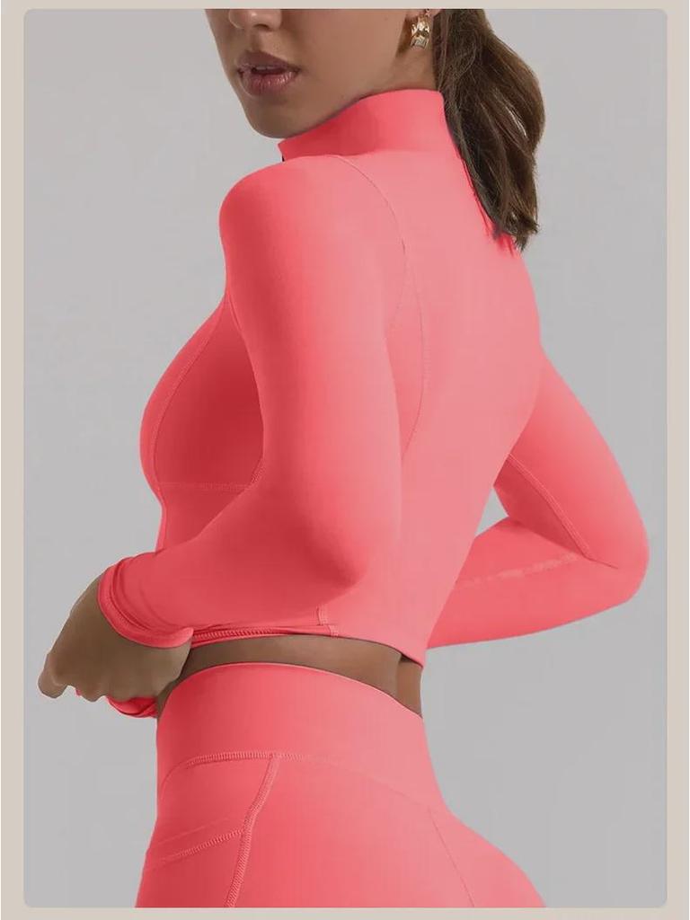 Damski kardigan z długim rękawem, kurtka do jogi: Odzież fitness i rekreacyjna na zewnątrz