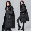 Cotton Jacket Women's Mid-Length 2025 New Winter Korean Version Loose Thickened Cotton Jacket Over the Knee Bread Jacket Korean Jacket