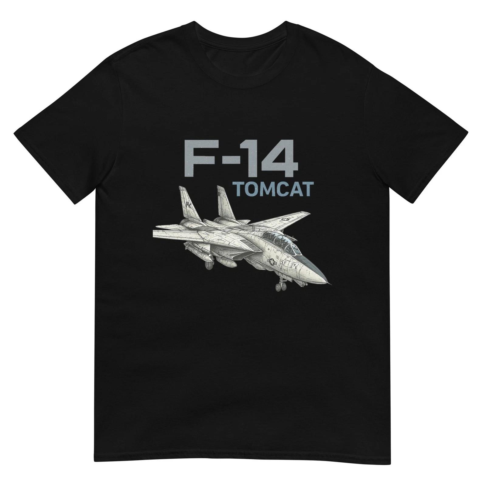 F-14 Tomcat Fighter Jet Military Aviation American Flag Gift T-Shirt 2XL