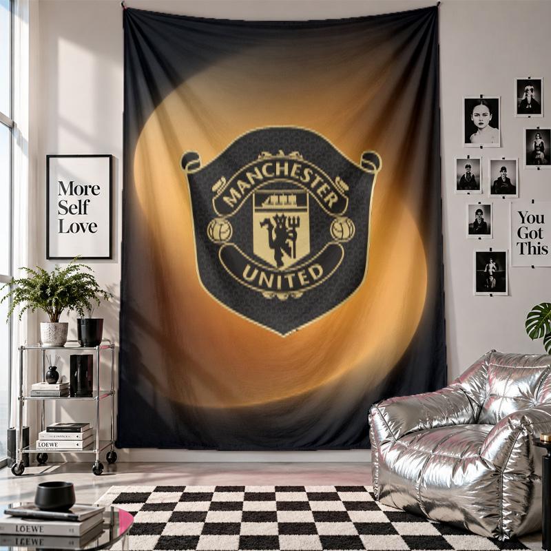 Manchester United FC Wall Tapestry Home Decor Wall Hanging Cloth for Bedroom Living Room Background