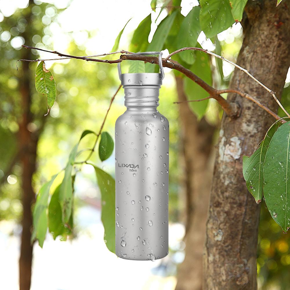 

LIXADA 750 мл Полностью титановая бутылка для воды Сверхлегкая для активного отдыха, кемпинга, пешего туризма, велоспорта 750ml