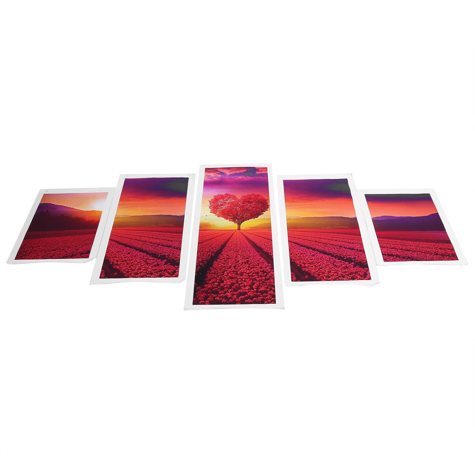 5Pcs Decorative Paintings Innovative Flower Landscape Pattern Wall Art Painting Decoration