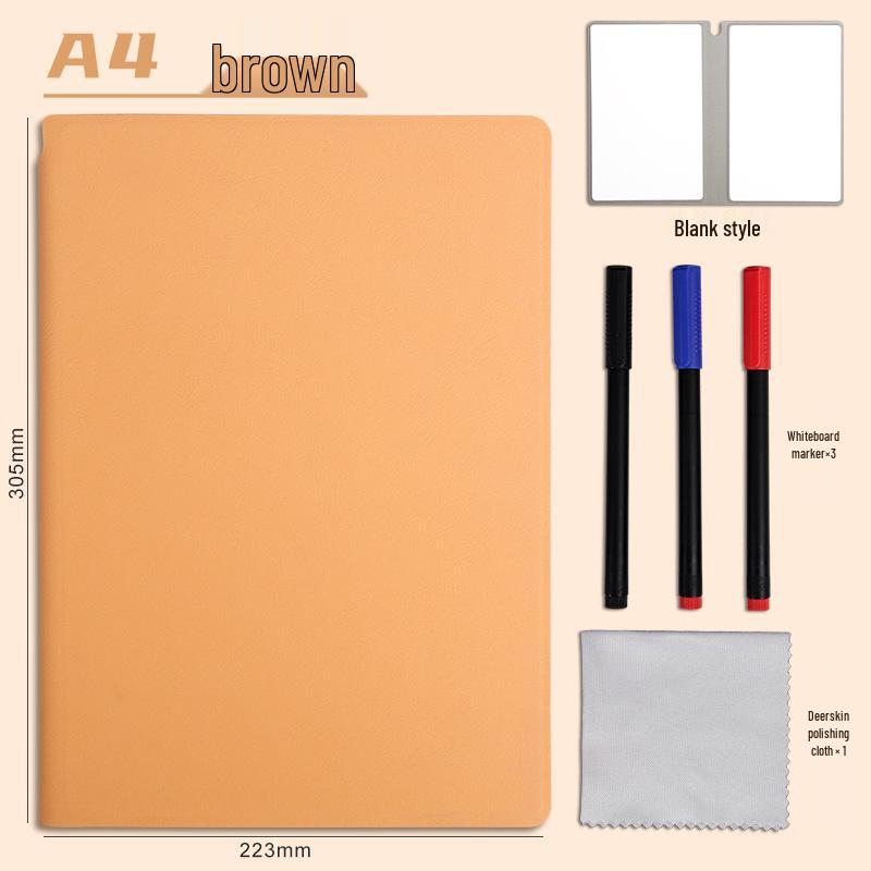 A4 Erasable Whiteboard Notebook: Portable A5 Writing & Memo Board for Learning and Drafting
