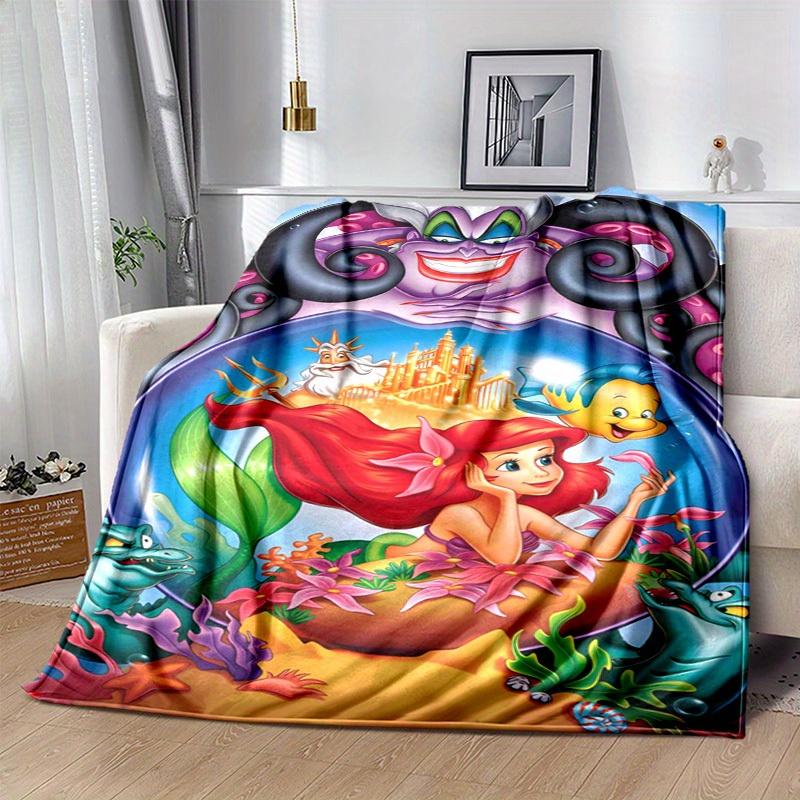 Coperta Cartoon La Sirenetta, Coperta Calda Corto Peluche Carina, Decorazione Casa Soggiorno Divano Quattro Stagioni Viaggio