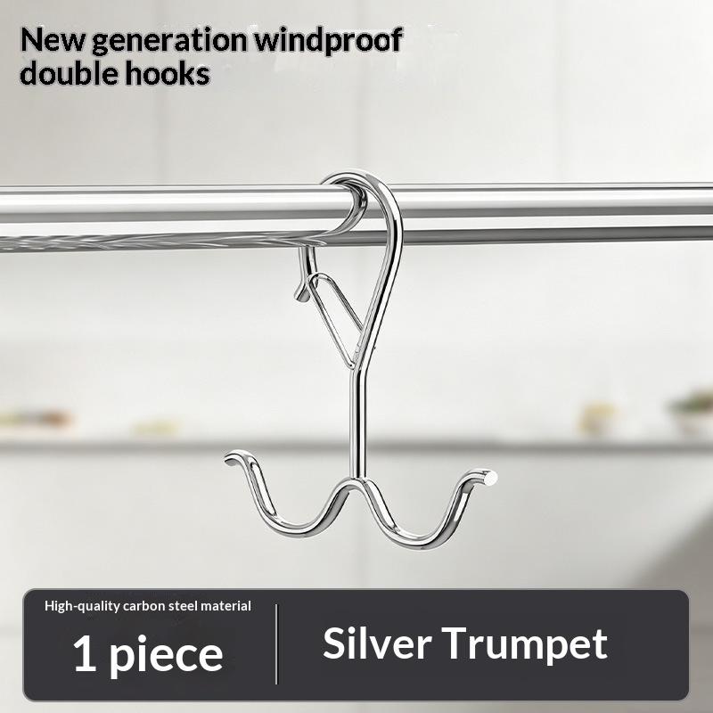 1/5/10Pcs Heavy Duty Double Utility Hooks with Buckle Multi-use Hangers for Clothes Towels Camping Home Use