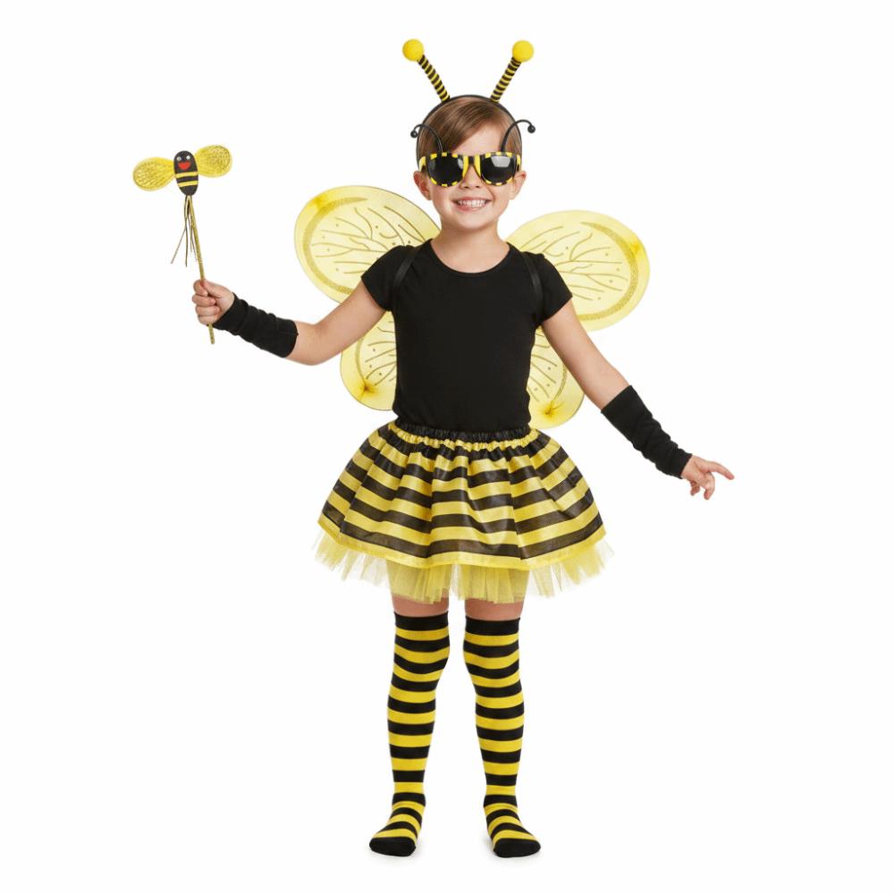 Costume Wings Bumblebee Costume Striped Knee Stocking Bee Dress Up Set Children's Parties
