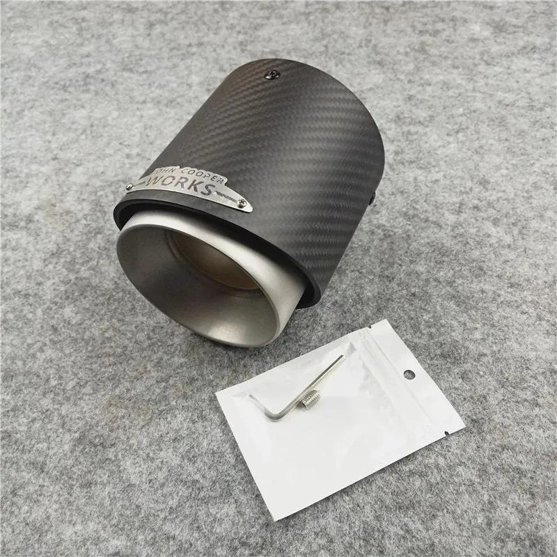 1 Pcs  For Mini Cooper F54 F55 F56 F57 R60 R61 F60 R55 R56 R57 R58 R59 S JCW Carbon Exhaust Tip Pipe Car Accessories