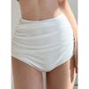 Slip Bikini da Donna Vita Alta Arricciati Controllo Pancia Taglio Alto Costume da Bagno Comodi