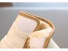 Kids' Velvet-Lined Snow Boots - Solid Color Winter 2023, Korean-Style Cotton Shoes for Boys & Girls, Short Leather Walking Boots