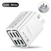 6-Port USB Charger Mobile Phone Fast Charging Wall Adapter for iPhone Xiaomi Samsung Huawei US/UK Plug