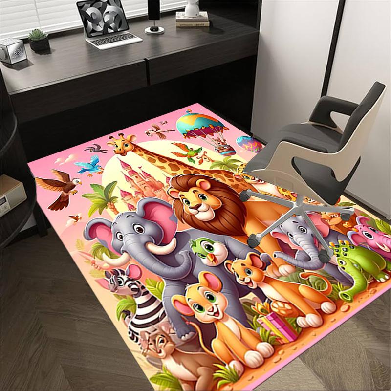 

1PC Animal Castle Non-Slip Floor Carpet Compatible for Office&Living Room&Bedroom&Dining room - Soft & Pattern, Vibrant Colors-H0329 60cm by 90cm