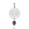 Natural Garnet Pendant: 925 Sterling Silver Designer Jewelry