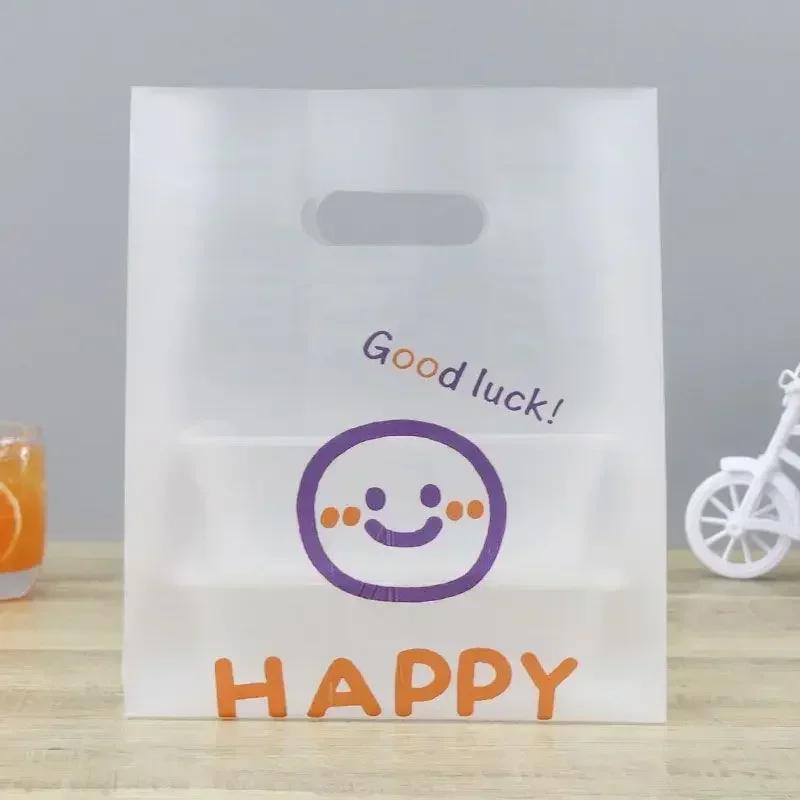 Flower Cartoon Pattern Portable Plastic Bag Dessert Bread Baking Packaging Pocket Thicken Environmentally Friendly Gift Handbag