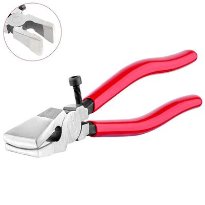 New 8 Inch Key Fob Pliers With Rubber Tips Adjustable Screw Glass Grozer Nippers Red Glass Running Plier Stained Glass Work