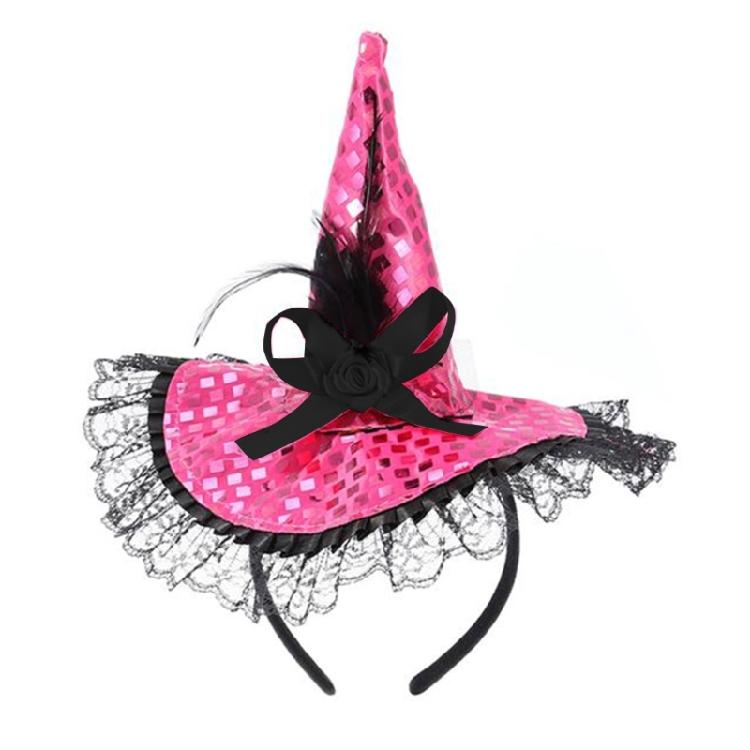 Halloween Witch Hat Pointed for Rhinestone Decor Cap Sorcerer Cap Masquerade Headwear Cosplay Headdress for Halloween Pa