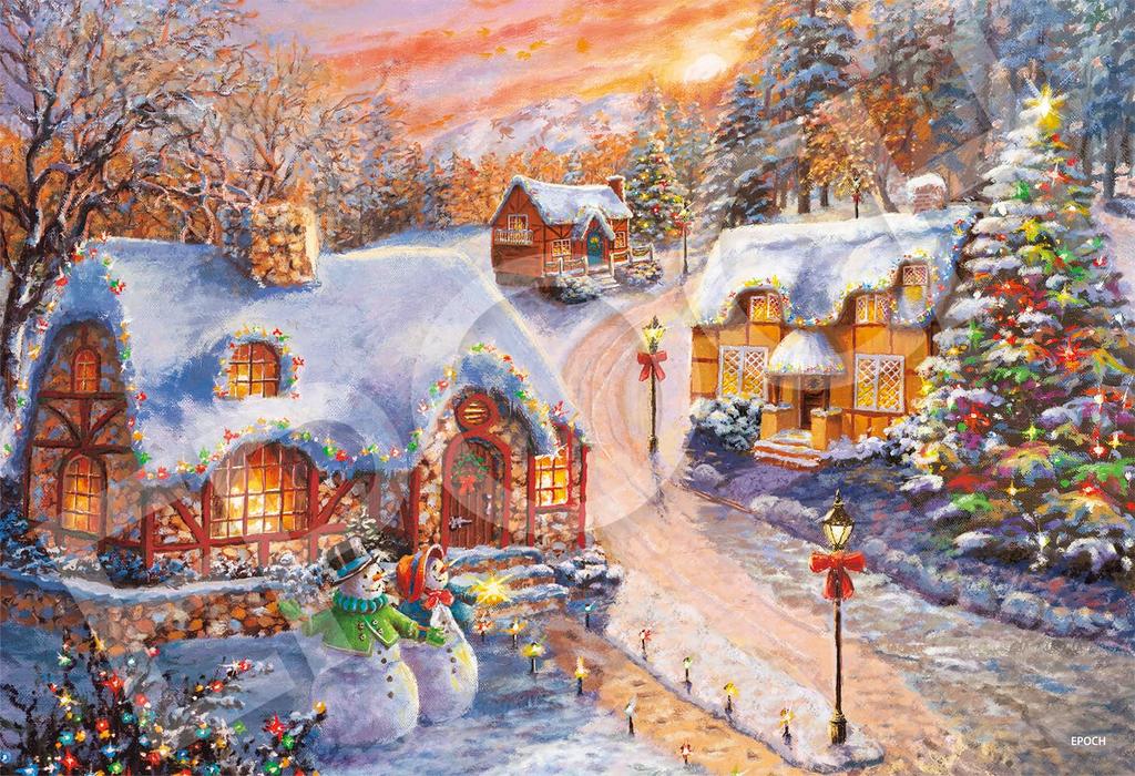 EPOCH 1053 Super Small Piece Jigsaw Elegant Sparkling Cottage Includes and Score Ticket Puzzle, Illustration/Art, Collection, (26x38cm), 32-612, Glue,