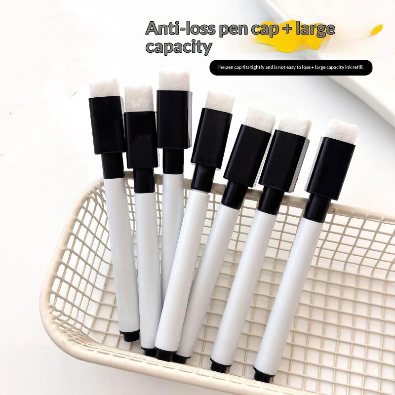 5/10Pcs Whiteboard Marker Pen with Eraser Low Odor Smooth Writing for Teacher Student School Office Supplies