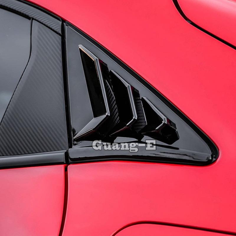 Rear Side Window Louver Vent Cover Trim Car Accessories Carbon Fiber Decor for Honda Civic 10th 2016 2017 2018