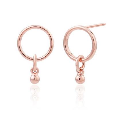 [] 14K Gold Steckerglocke Cubic Mode Tägliche Ohrringe