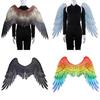 Extra Large Black And White Angel Wings Costume Accessories For Halloween And Mardi Gras Celebrations