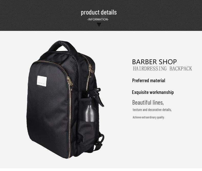 Hairdresser's Portable Backpack for Haircut Tools: Large Capacity for Hair Dryer & Electric Clippers.