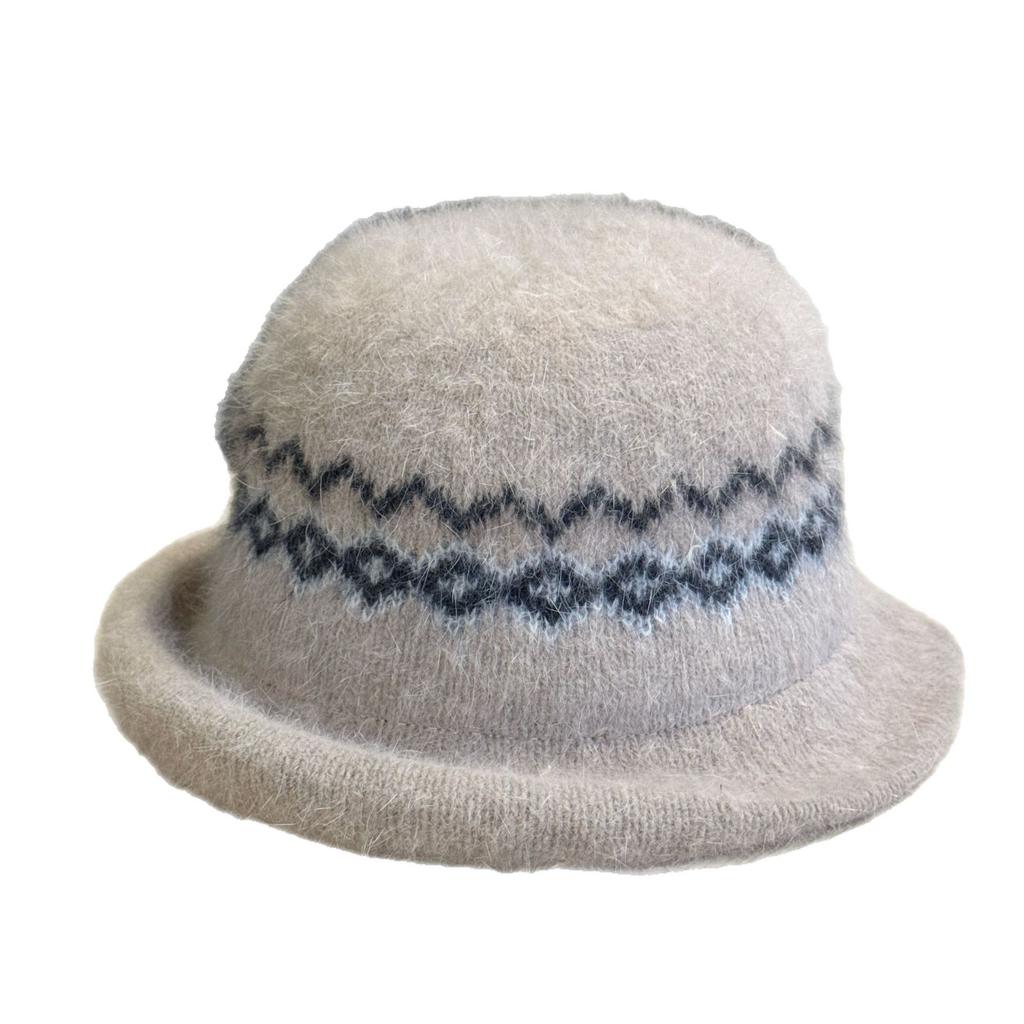 Autumn and Winter Cold proof and Warm Fisherman Hat Sweet Fashionable and Versatile Basin Hat Rolled Edge Ear Protection Windproof and Thickened Hat