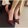 Fashion New Style Fashion Design Slingbacks Butterfly-knot Women Pumps Sexy Pointed Toe Thin Heels Stripper Party Shoes Large Size 35-43