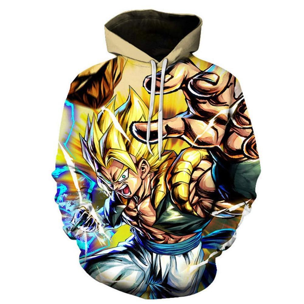 Spring And Autumn Casual Animation Sweater Dragon Ball 3D Digital Printing Hooded Pullover Sweater