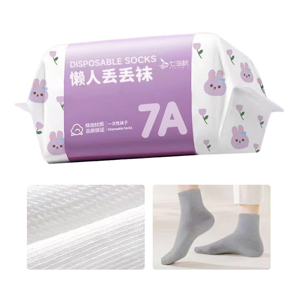 White Black Grey Disposable Socks 35-43 Travel Supplies Socks Portable Disposable Stocking  Unisex