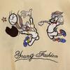 Warner Bros Bugs Bunny Long Sleeve Zip Hoodie Ivory Men's Used