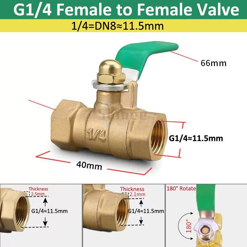 

Brass ball valve 3/8 1/4 1/2 Male to Female Thread Connector Joint Copper Pipe Fitting Coupler Adapter 8/10/12mm Hose Barb