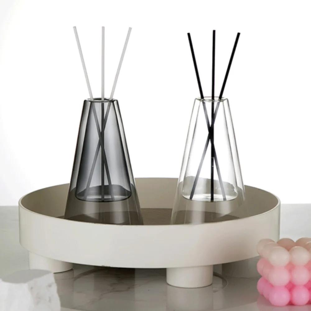 Double Layer Triangle Transparent Aromatherapy Glass Diffuser Empty Bottle Oil Organizers Storage for Living Room Bedroom