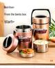 304 Stainless Steel Three-Layer Vacuum Insulated Bento Lunch Box