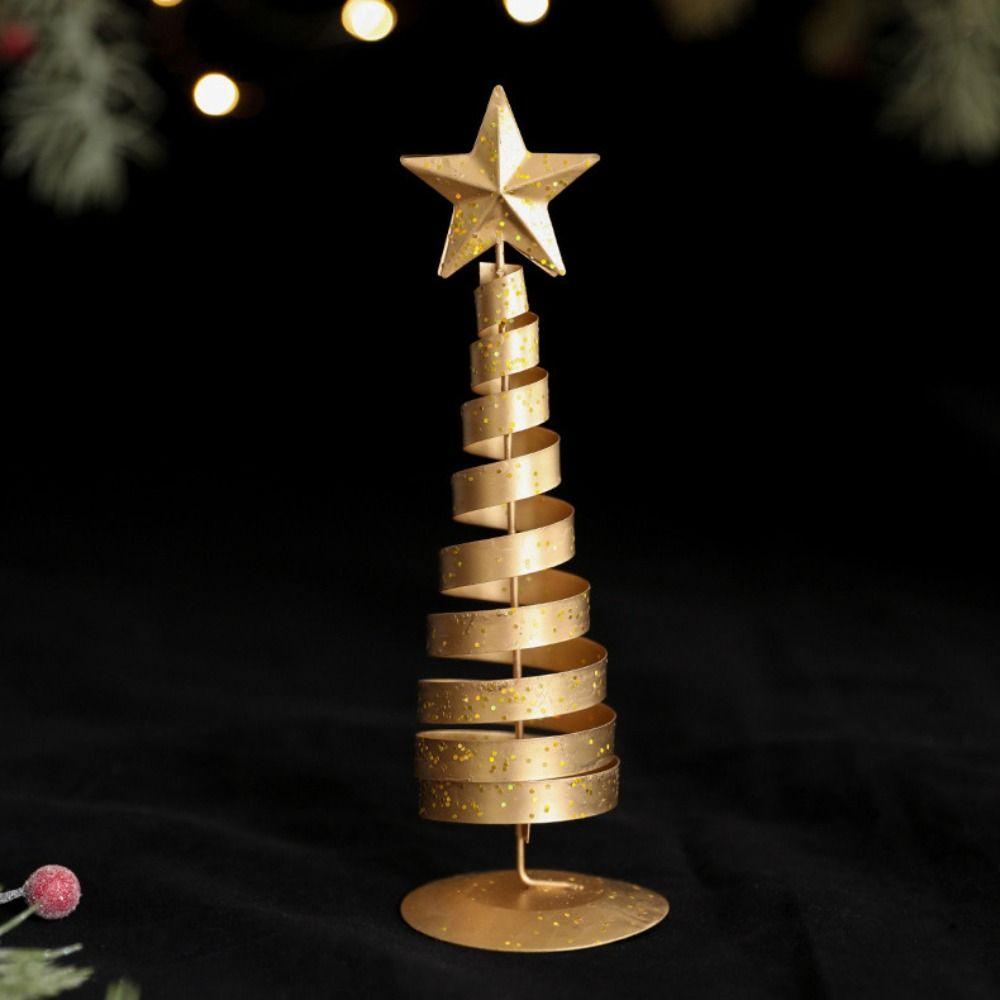 Goldener Weihnachtsbaumspitzenstern Eisen Metall Weihnachtsbaum Hochwertige Weihnachtsbaumschmuck