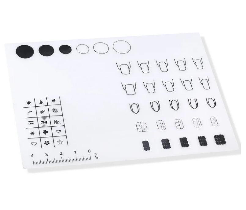 Professionelles Silikon-Matten-Set für Nagelkunst, Stamping und Nagellack-Übungen