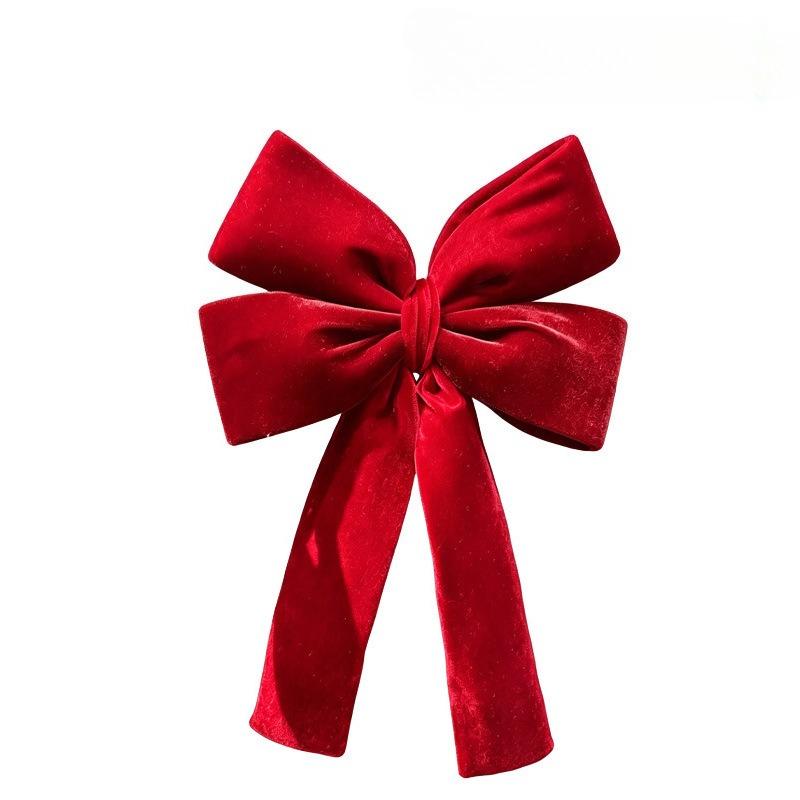 New velvet bow decoration Christmas three-dimensional pendant Christmas tree scene atmosphere layout