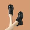 Nuove scarpe moda versatili antiscivolo per uniforme da lavoro da donna, stile britannico, tacco basso spesso, suola morbida, primavera estate 2025