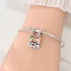 S925 Silver DIY Couple Bracelet Necklace Set with Heart Holding Hands Cat Dog Charm Pendant Bead Jewelry