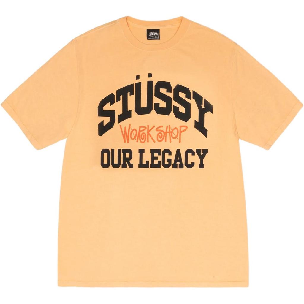 Stussy x OUR LEGACY FW24 WORK SHOP COLLEGIATE TEE PIGMENT DYED logoT Unisex 3903958