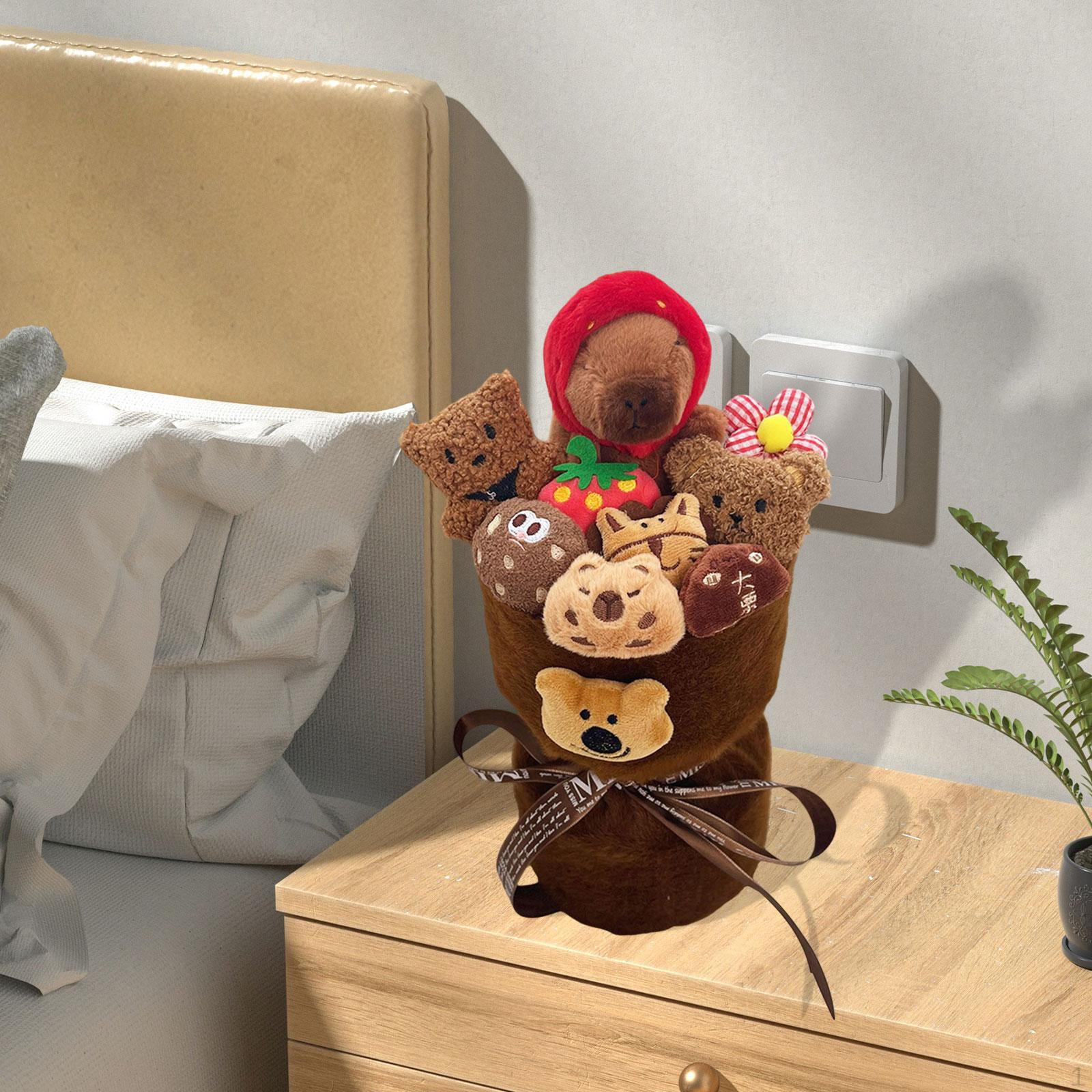 

Floral Arrangement with Plush Doll for Special Occasions with Strawberry