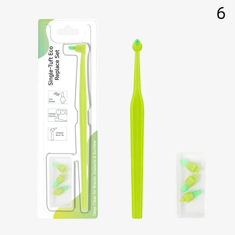 Interdental Brush Single-Beam Soft Teeth With Replacement Head Cleaning Toothbrush Oral Care Tool Small Head Soft Hair Implant