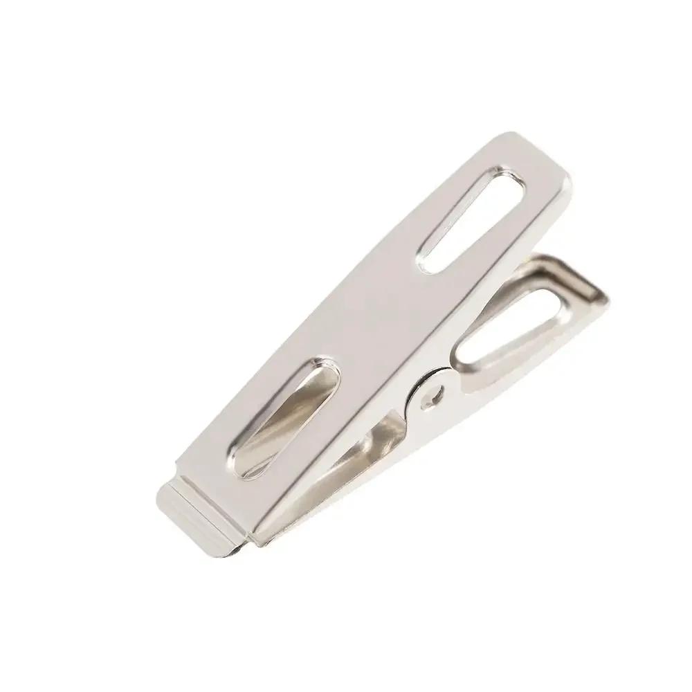 20/40Pcs Stainless Steel Clothes Pegs Washing Clips Household Clothing Sealing Clip Windproof Clips Hang Pins Metal Clips Clamps