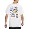 Nike Graphic Print Crew Neck Short Sleeve Football T-Shirt Men Tops White DH7463-100