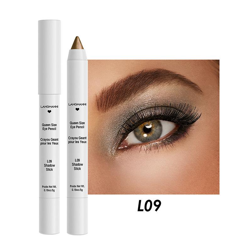 LANGMANNI Eye Makeup Color Eye Shadow Pens Lasting Without Fainting and Rolling Pen Knife Can Be Cut with Eye Shadow Pens