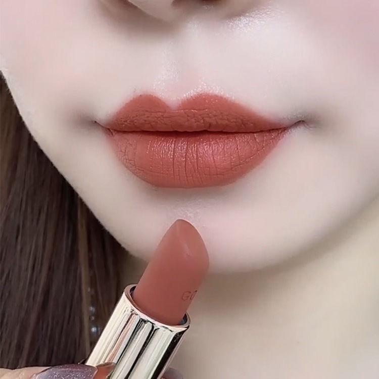 Cinnamon Milk Tea Non-Fading Waterproof Lipstick: Non-Stick, Bare Face Friendly, Instant Delivery