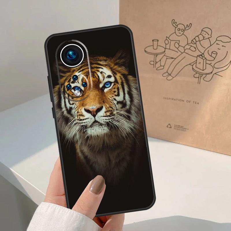 Animal Tiger For Huawei P20 P30 P40 P60 Pro P Smart Nova 9 5T Honor 70 90 50 Magic5 Lite X7a X9a X8a Case
