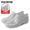 Thickened spring and autumn rubber shoes cotton rain shoes kitchen wear-resistant and non-slip low-top water shoes warm cotton lint wading shoes men