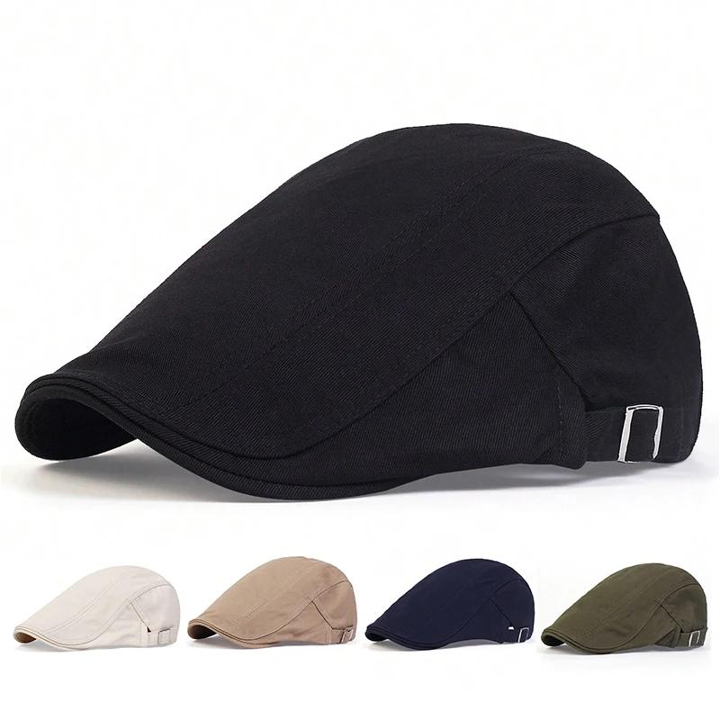Fashion Hip Hop Cap Men Spring and Summer Solid Color Beret Cap Fashion Men Women Wild Berets Hat Outdoor Sun Hat Forward Hats