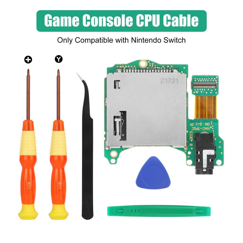 Universell für Nintend Switch V1 V2 Konsole Gamepad Spiel Host Kartensteckplatz Spielkartenbuchse Leser Kopfhörer Headset Anschluss